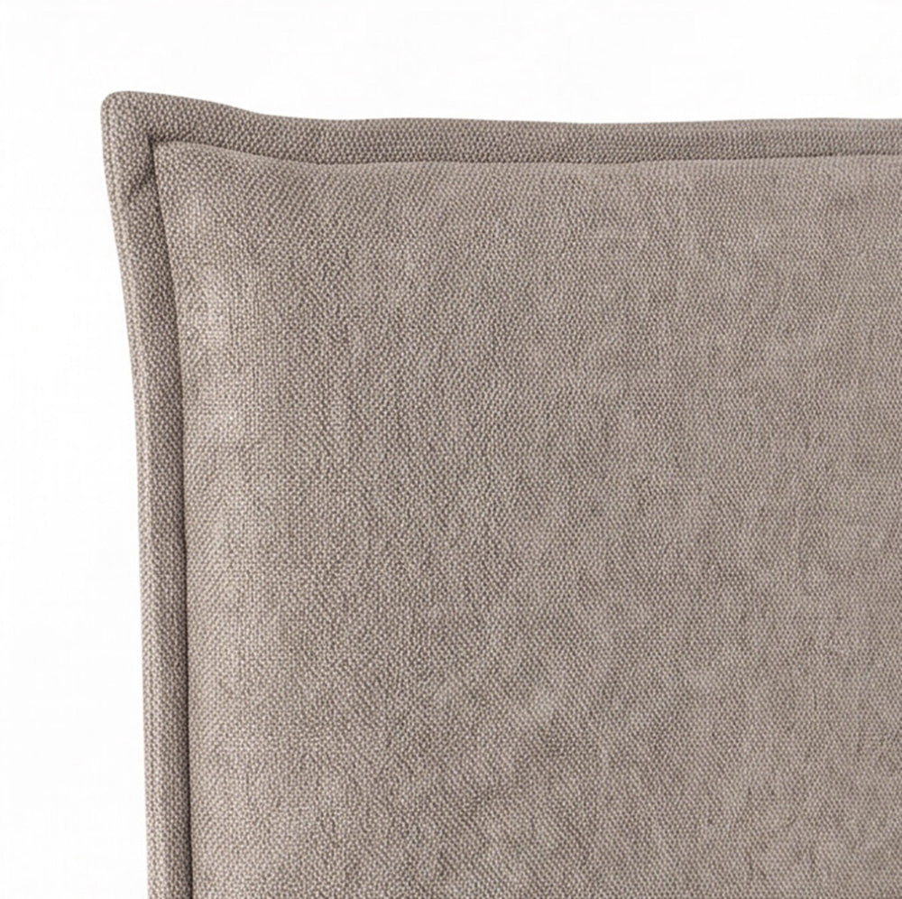 Letto matrimoniale con contenitore in tessuto tortora Line