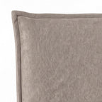 Letto matrimoniale con contenitore in tessuto tortora Line