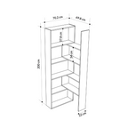 Libreria Wish estensibile angolare rovere 200h