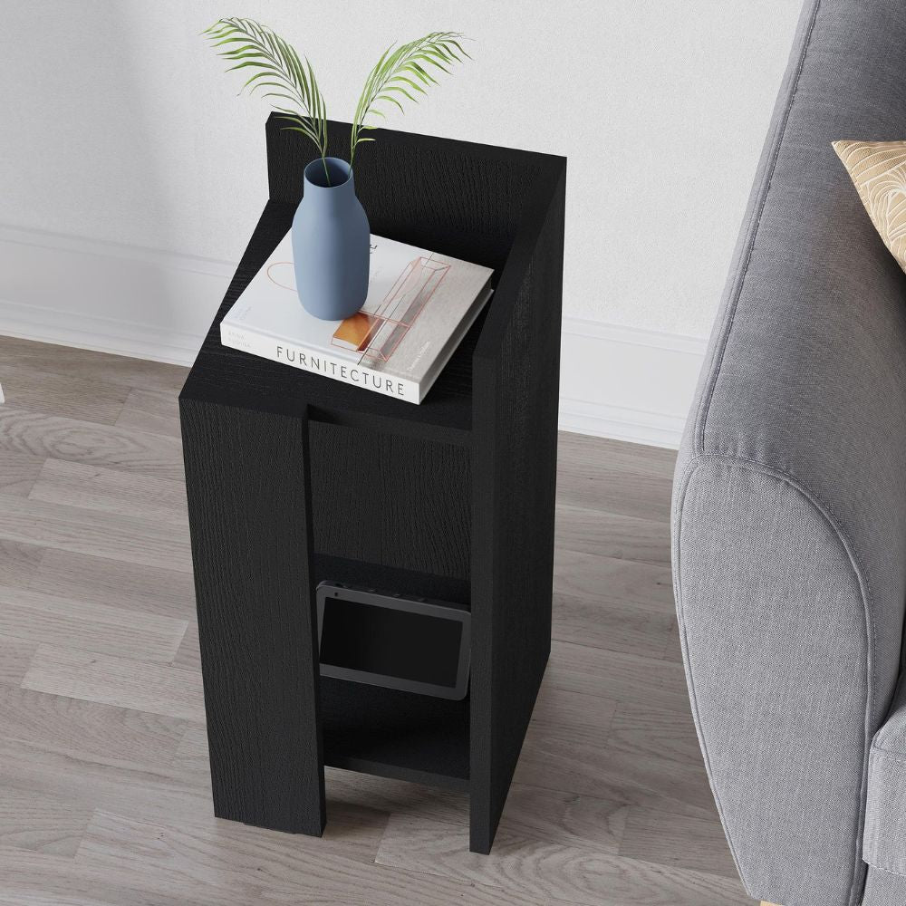 Tavolino comodino 25x27x60h destro colore nero Elos