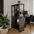 Credenza a giorno 83,5x165h cm bifacciale colore antracite - Sumatra20A
