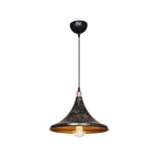 Lampada a sospensione Kalyon metallo nero oro - ASZ1650