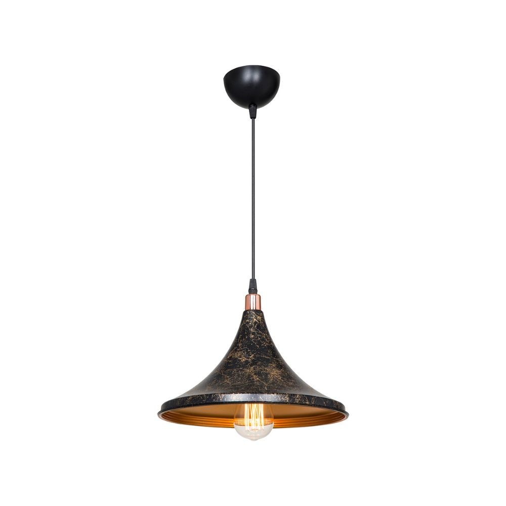 Lampada a sospensione Kalyon metallo nero oro - ASZ1650
