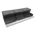 Pattumiera sottolavello 3 contenitori e 3 vaschette ABS filtro anti odore 110.5x48x24.5H DOIMO