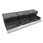 Pattumiera sottolavello 3 contenitori e 3 vaschette ABS filtro anti odore 110.5x48x24.5H DOIMO