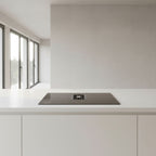 Piano cottura con cappa integrata Roblin by Faber Maestro BK Glass NG A830 nero classe A+++