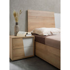 Chambre Fadri chêne miel et chaux gris clair