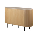 Madia colore rovere oak con top effetto travertino e laterali listellati 120 cm Fabia01A