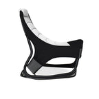 Sedia poltrona gaming in tessuto con base curva colore bianco e nero - Kordi