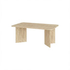 Tavolino da salotto 100x60 cm colore travertino con bordi arrotondati Sam