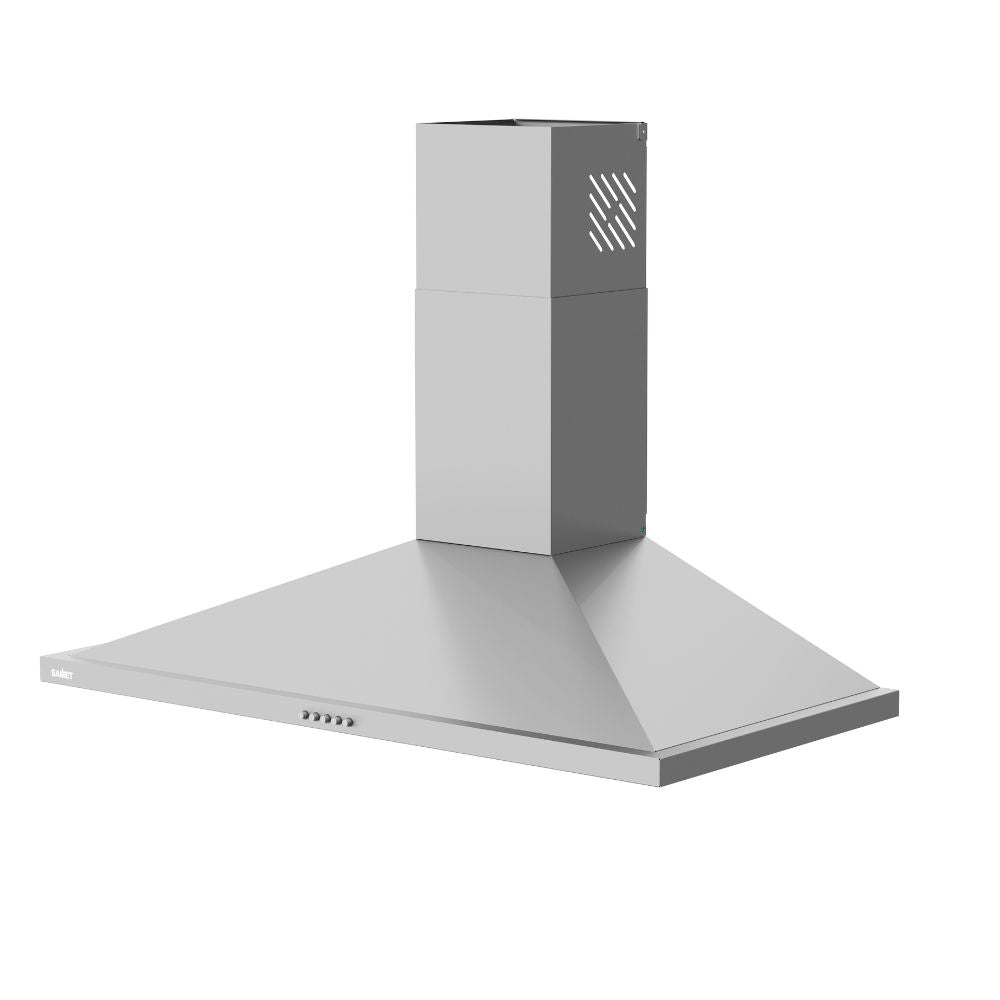 Hotte pyramidale inox 90 cm avec éclairage LED - Samet Eolo