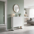Table console pliante gain de place couleur blanc 21x74x78H cm - Misty