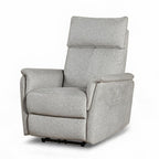 Poltrona alzapersona con recliner elettrico in tessuto grigio Motion