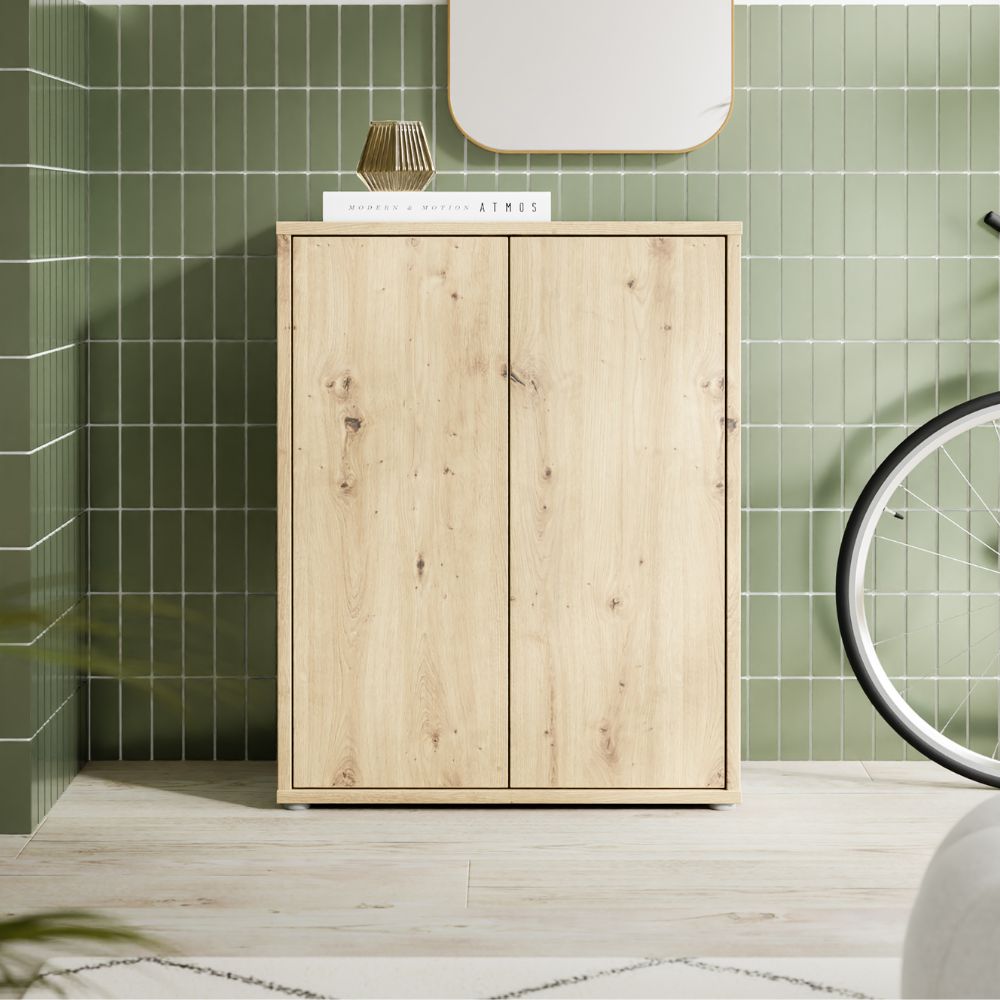 Mobile multiuso 2 ante colore rovere 74.5x35x99 Medea