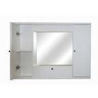 Mobile bagno pensile 3 ante con specchio colore bianco frassinato 93x14x61H PENSIL2SPEBF