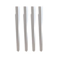 Confezione 4 gambe piramidali per tavolo H 74 cm. bianco frassinato GTPIRAMIDE52BF