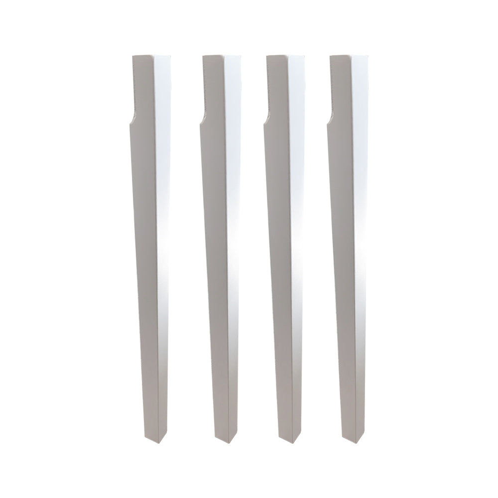 Confezione 4 gambe piramidali per tavolo H 74 cm. bianco frassinato GTPIRAMIDE52BF