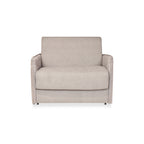 Poltrona letto con rete elettrosaldata e materasso colore beige chiaro Piri