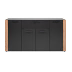 Madia 4 ante e 1 cassetto colore antracite con laterali in rovere artisan 162 cm Cento51A