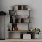 Libreria design Apollon rovere e antracite