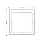 Specchio quadrato 58x58 cm con doppia cornice in metallo colore oro - Corner