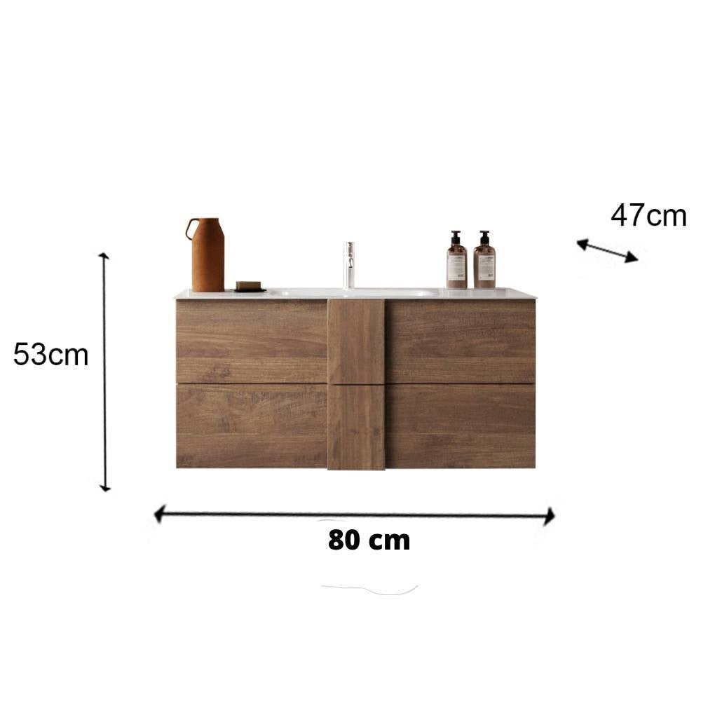 Mobile bagno sospeso colore rovere mercure 80x47x53H Salemi80