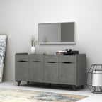 Madia in legno con quattro ante colore cemento 140 cm Sila