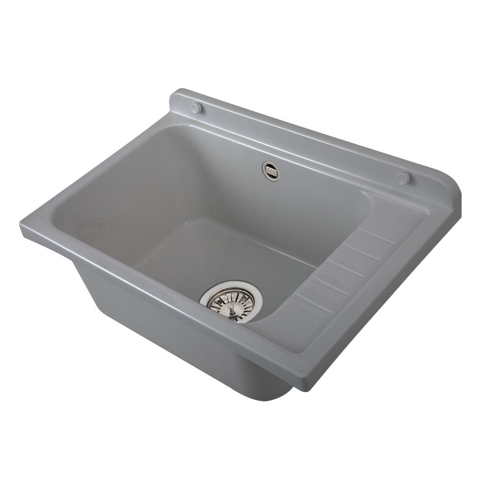 Lavatoio Pilozzo a muro 58x38 cm in polipropilene grigio 2051FGSCAT