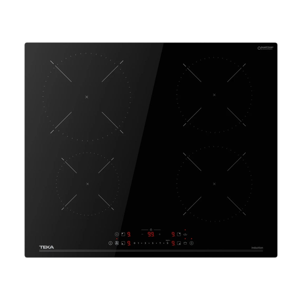 Piano cottura induzione 4 zone di cottura 60 cm. touchscreen frontale nero Teka IBC64115SSMBK