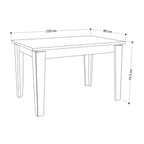 Tavolo allungabile Megaron antracite 120x80 cm