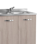 Mobile sottolavello con cassettiera sinistra e lavello incluso colore olmo 120 cm