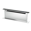 Cappa a scomparsa down draft classe A in acciaio inox e vetro nero - Bertazzoni KDD90XA