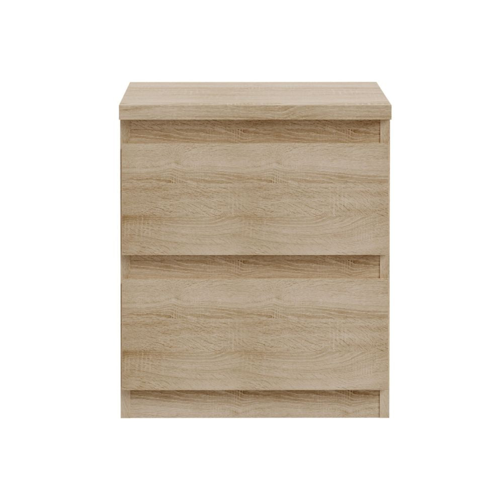 Comodino 2 cassetti rovere  41.8x32.2x49.3H Morgan