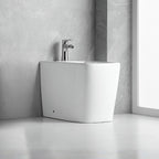 Bidet a pavimento ceramica colore bianco filo muro FB54D