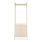 Mobile ingresso con appendiabiti, ripiano superiore e 2 cassetti colore beige Dhaka41A