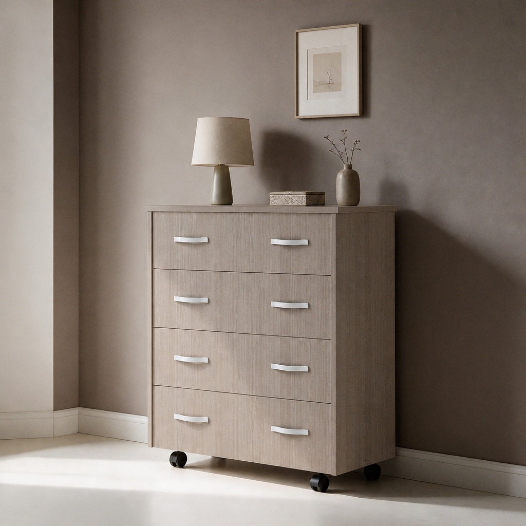 Mobile letto con rete a doghe colore olmo 85x100H cm - Giroletto