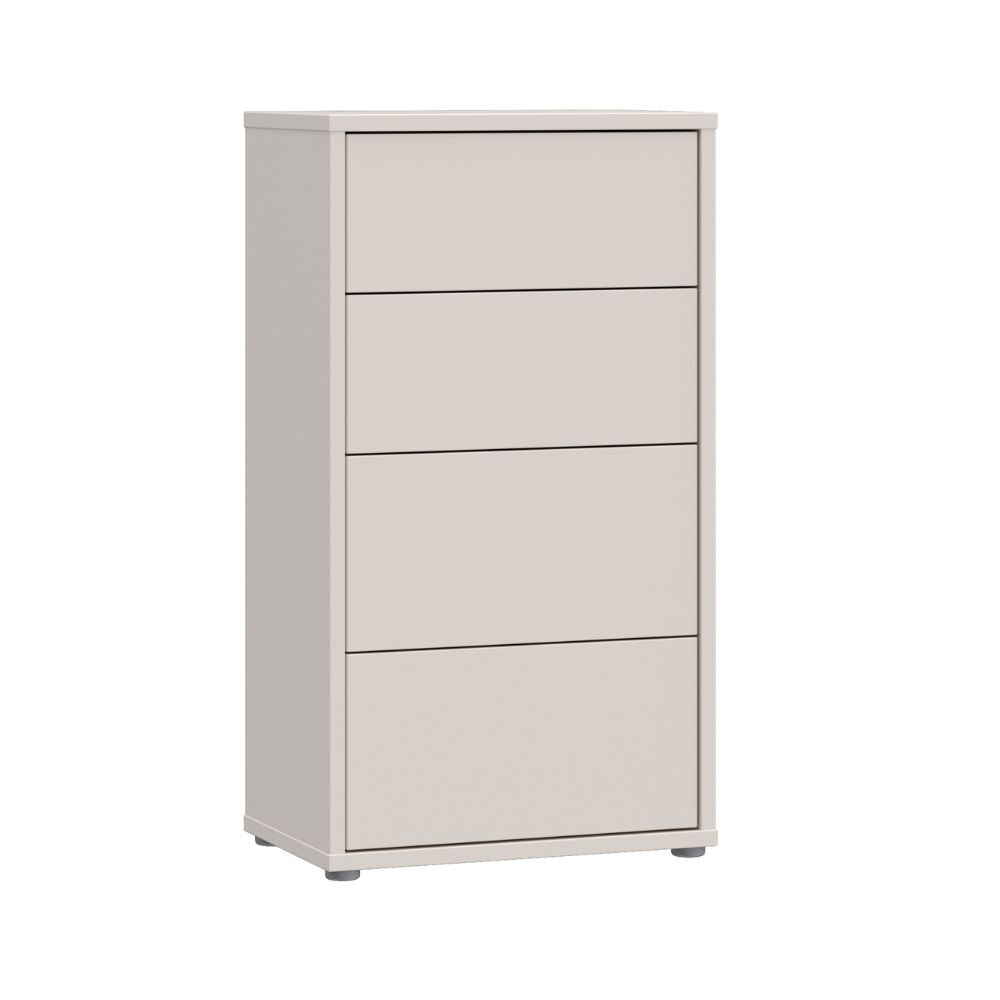 Commode 4 tiroirs coloris cachemire 55x35x99 Medea
