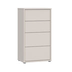Commode 4 tiroirs coloris cachemire 55x35x99 Medea