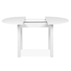 Runder ausziehbarer Tisch in Weiß 100x76H cm - Circe