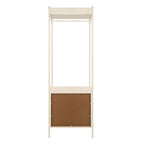 Mobile ingresso con appendiabiti, ripiano superiore e 2 cassetti colore beige Dhaka41A