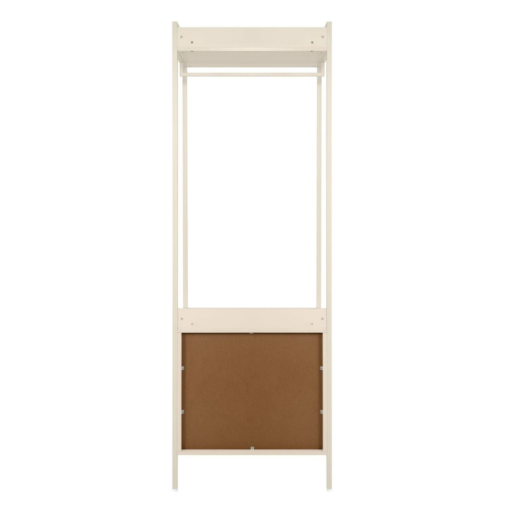 Mobile ingresso con appendiabiti, ripiano superiore e 2 cassetti colore beige Dhaka41A