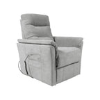 Poltrona alzapersona 2 motori con roller bar e tessuto idrorepellente grigio AlessiaLux