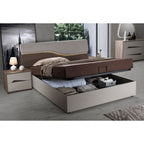 Camera da letto completa con letto contenitore colore cashmere e olmo - Lunar