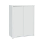 Meuble multi-usage 2 portes coloris gris clair 74.5x35x99 Medea