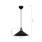 Hängeleuchte schwarz 62H cm - Bluc