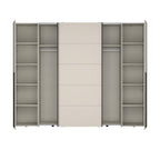 Armadio 2 ante scorrevoli e 2 battenti cashmere 270x61x210 Callia
