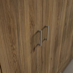 Kleiderschrank 4 Türen 1 Schublade Eichefarbe 177,5x54x210,5H Arcadia
