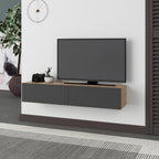 Mobile porta Tv sospeso ante a ribalta colore rovere antracite Francy