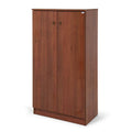 Schuhschrank mit Türen und Einlegeböden, Farbe Antiknussbaum, 71x130H cm – Gabriella