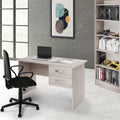 Schreibtisch mit zwei Schubladen, Ulmenfarbe, 119x64x75H cm - Tiffany